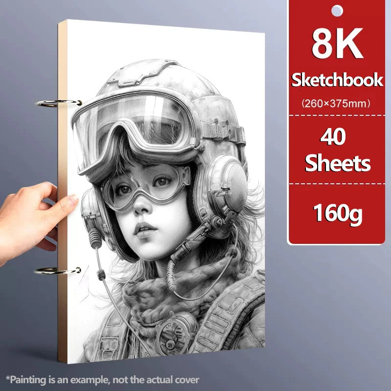 A4/A5/8K/16K/32K Sketchbook Detachable Think Paper Notebook for Painting DIY Creative Pratice Drawing Book Art School Supplies - Sun Studio