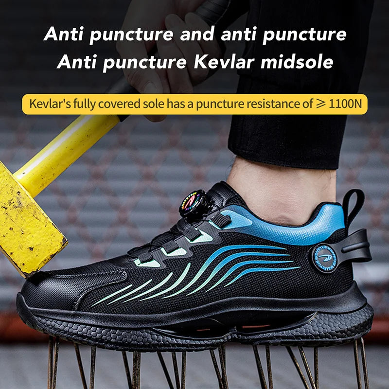 2026 Security Safety Shoes Men Rotating Button Work Sneakers Indestructible Shoes Puncture-Proof-men Sport Shoes Steel Toe Boots - Sun Studio