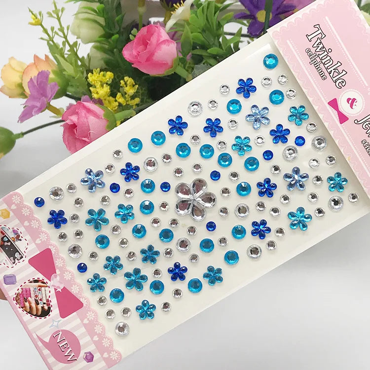 Glitter Face Stickers for Children Rhinestones for Eyes Face Diamonds Bright Stickers Festival Makeup Jewels Stickers ZS006 - Sun Studio