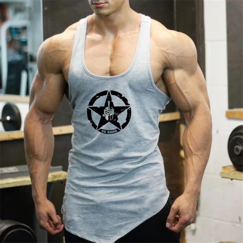 Gym Bodybuilding Muscle Shirts Summer Sleeveless Cotton Breathable Tank Tops Mens Fitness Sport Irregular Hem Hip Hop Singlets - Sun Studio