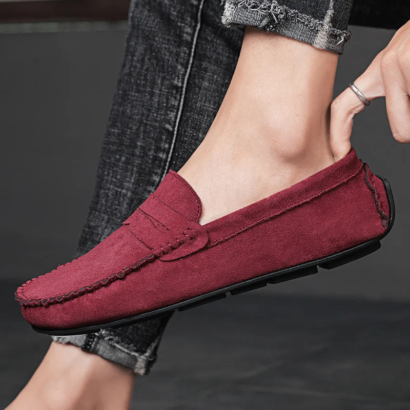 Trend Suede Men Casual Shoes Breathable Comfort Slip-on Mens Driving Shoes Fashion Men Lazy Shoes Luxury Brand Loafers Moccasins - Sun Studio