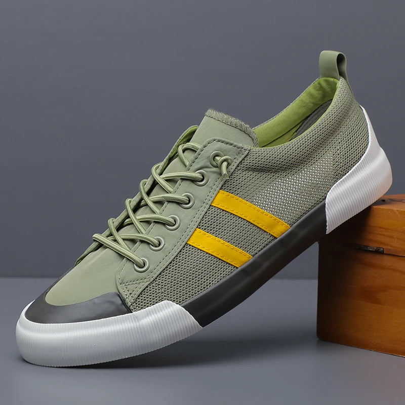 New Shoes for Men Casual Shoes Summer Thin Mesh Flat Skateboard Shoes Street Cool Breathable Loafers - Sun Studio