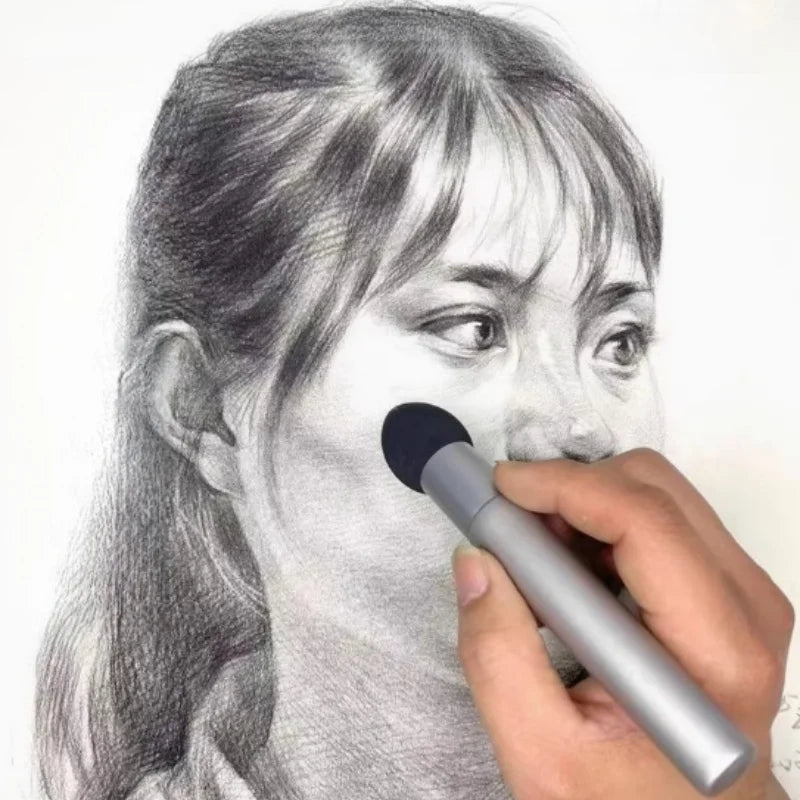 3pc Grey pen Sketch eraser Tool Rub Eraser Small paper eraser Drawing Smudge eraser highlight - Sun Studio