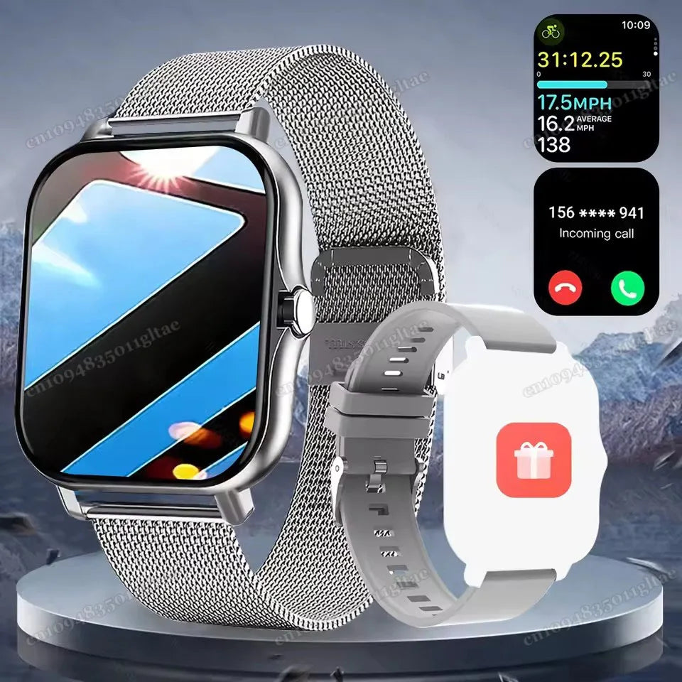 Smart Watch For Android IOS Watches 2.01inch HD Display Bluetooth Call Message Alert Music Sports Mode Smartwatch Men Women Gift - Sun Studio