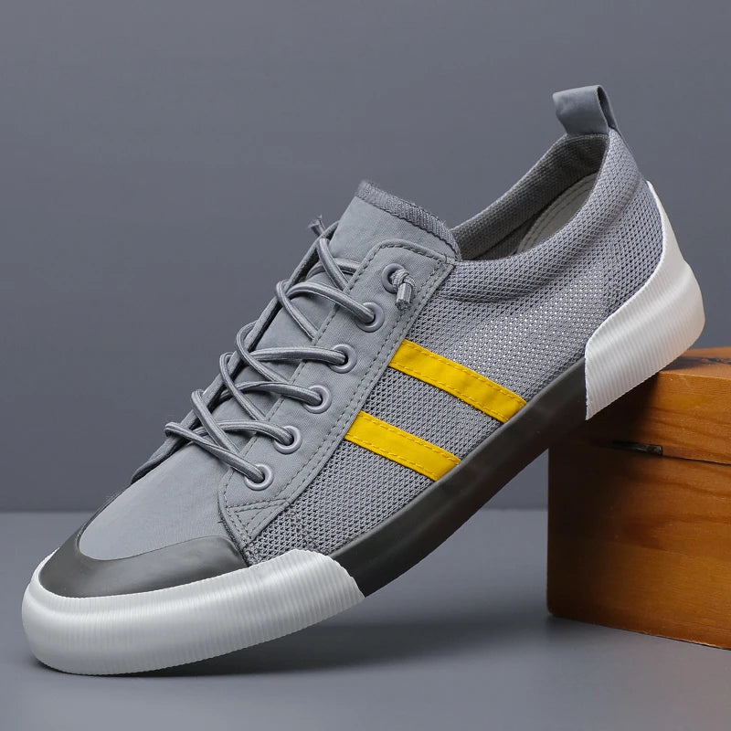 New Shoes for Men Casual Shoes Summer Thin Mesh Flat Skateboard Shoes Street Cool Breathable Loafers - Sun Studio