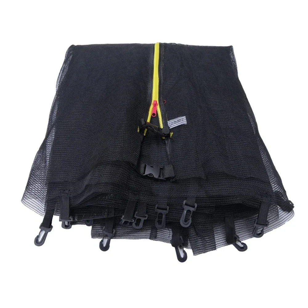 (Only Net, No Pole) Trampoline Safety Net Enclosure Netting Protection Replacement for 6/8/10/12Ft Trampoline Frames w/ Zipper - Sun Studio