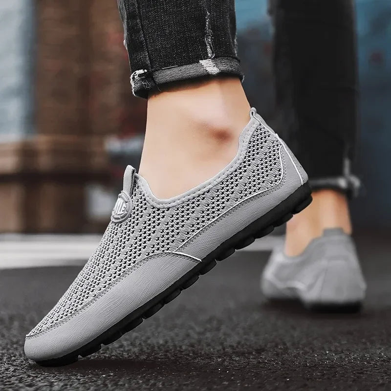 Summer Fashion Men Sneakers  All-match Casual Shoes Outdoor Breathable Loafers Mesh Surface Soft Bottom Casual Loafers 2025 - Sun Studio