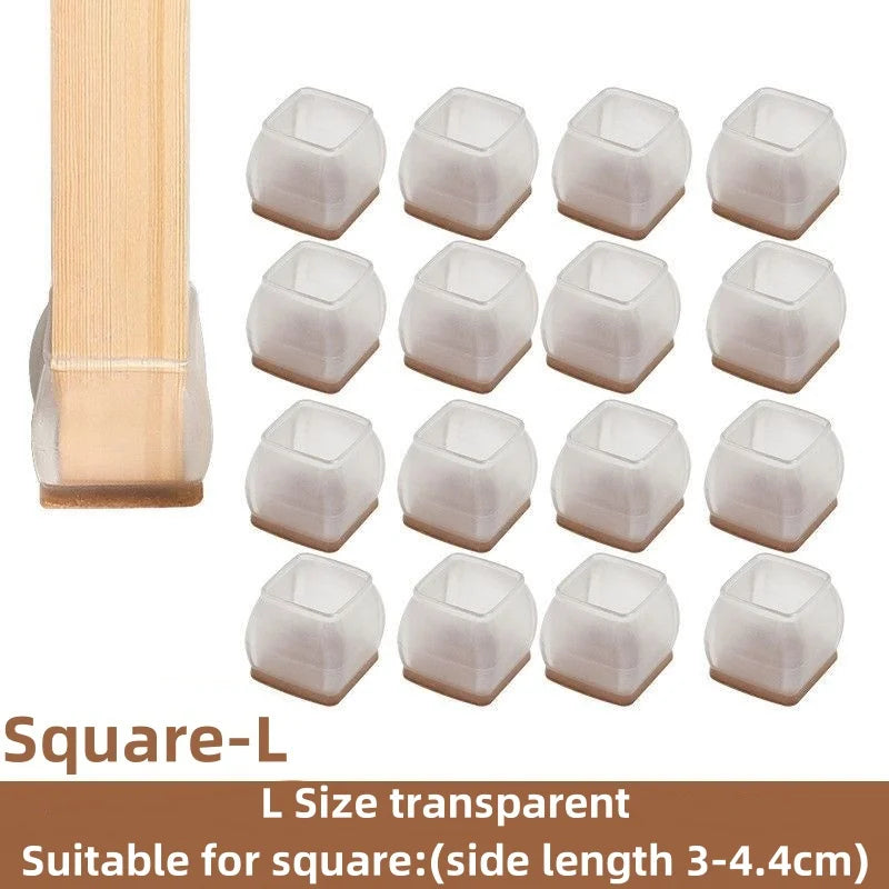 16Pcs Silicone Furniture Non-Slip Legs Pads Chair Leveling Feet Mat Hardwood Floors From Scratches Protectors Mat Home Decor - Sun Studio
