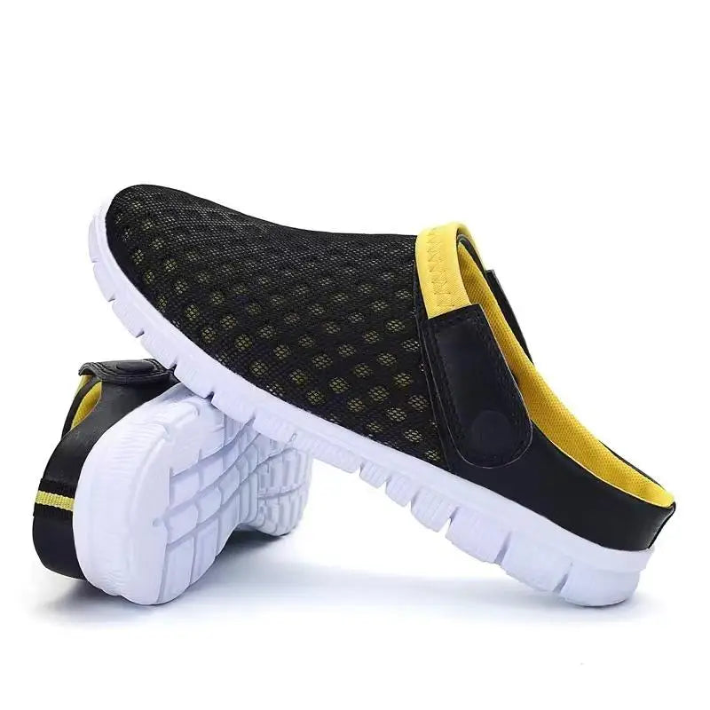 Plus Size 36-46 Mens Sandals Summer Garden Shoes Mesh Slippers Soft Bottom Beach Clogs Womens Slip-On Solid Breathable Zapatos 3 - Sun Studio