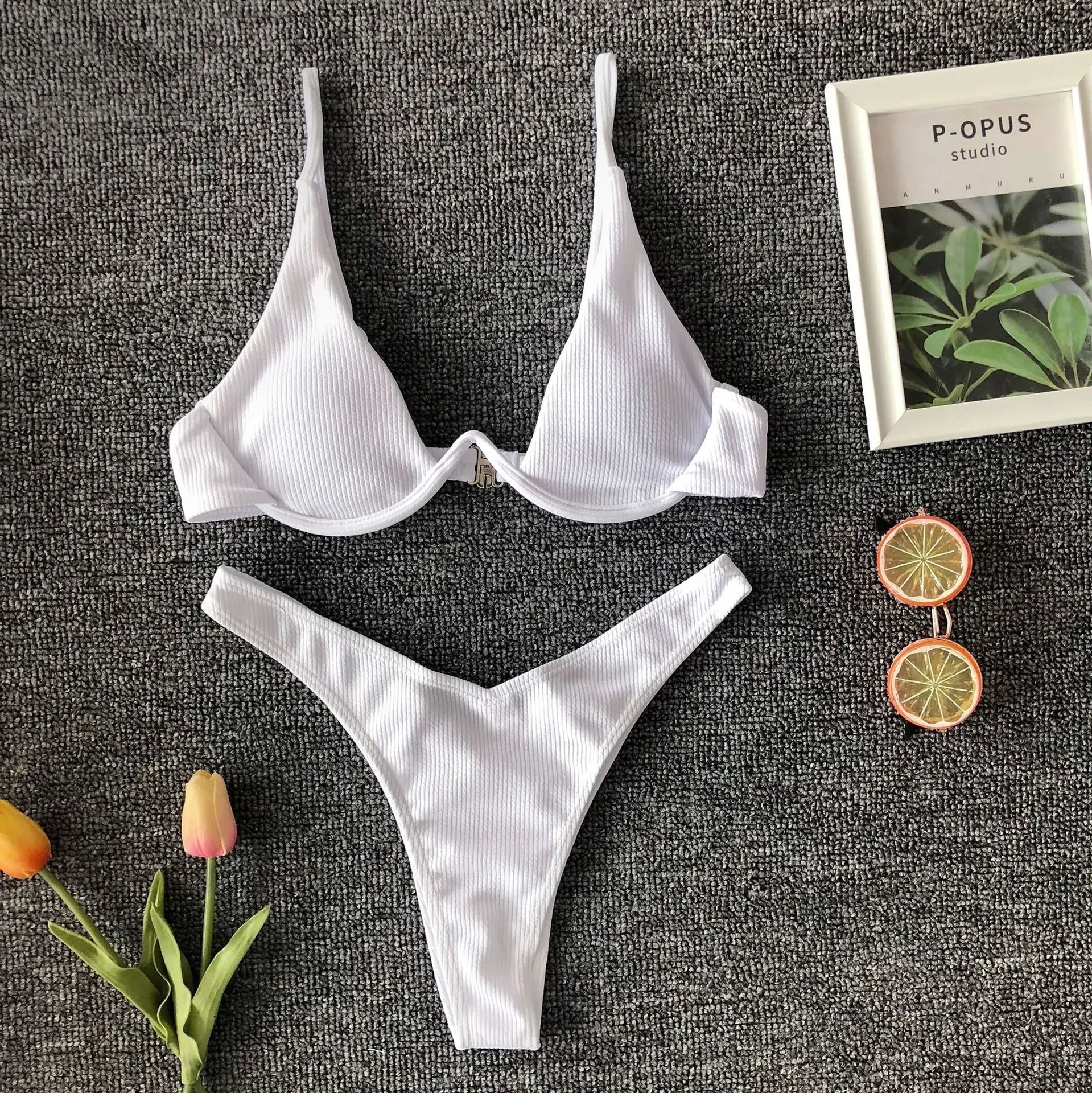 sexy mini thong micro bikinis sets swimsuit beachwear lady's underwired push up underwired swimwear bather bathing suits biquini - Sun Studio