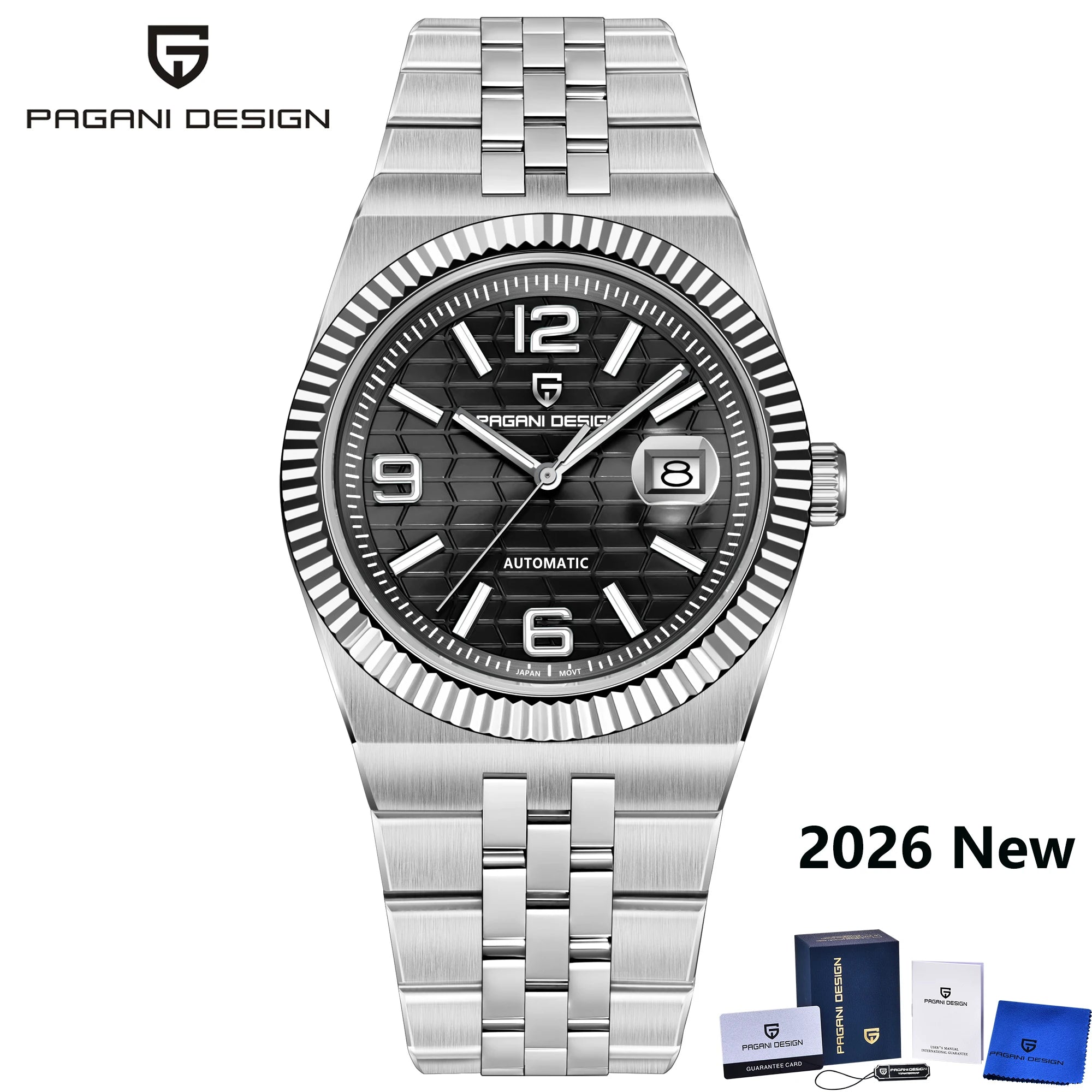 2026 New PAGANI DESIGN 3D Rhombus Dial Luxury Automatic Watch For Men Fashion Business Mechanical Wrist watches Sapphire crystal - Sun Studio