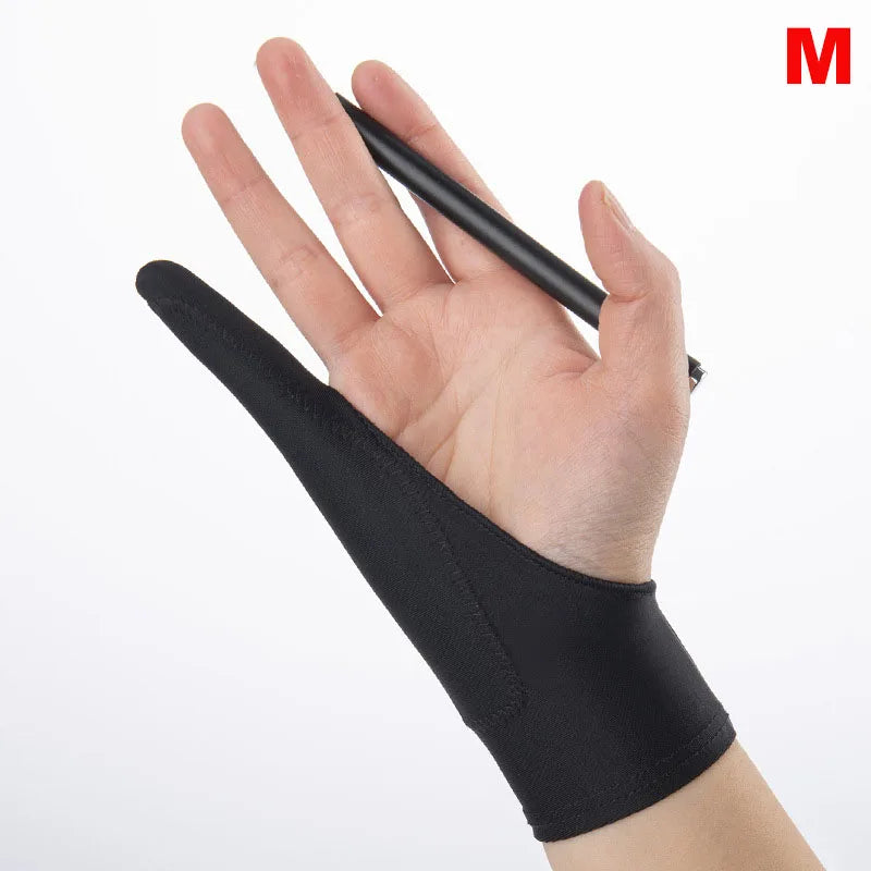 Drawing Gloves Palm Rejection Two Finger Hand Gloves for Tablet Digital Board Screen Touch Drawing Anti-fouling Gloves - Sun Studio