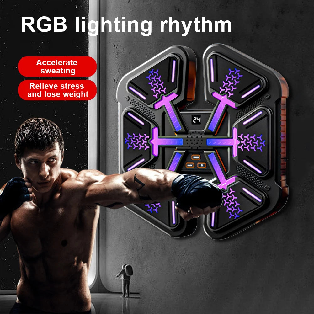 Music Boxing Machine Wall-Mounted Smart Bluetooth-Compatible Punching Equipment Boxing Training Machines For Adults Kids - Sun Studio