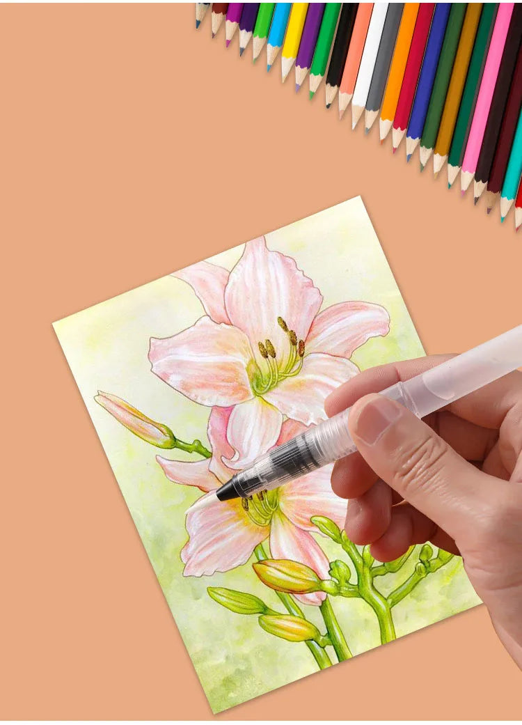 3/7pcs Watercolor Brush Set Soft Water Coloring Pen Paint Brushes For Beginner Art Drawing  Painting - Sun Studio