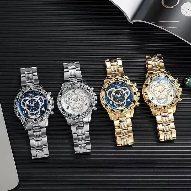 Luxury Large Dial Men Business Watches Fashion Male Analog Quartz Wristwatch Reloj Hombre - Sun Studio
