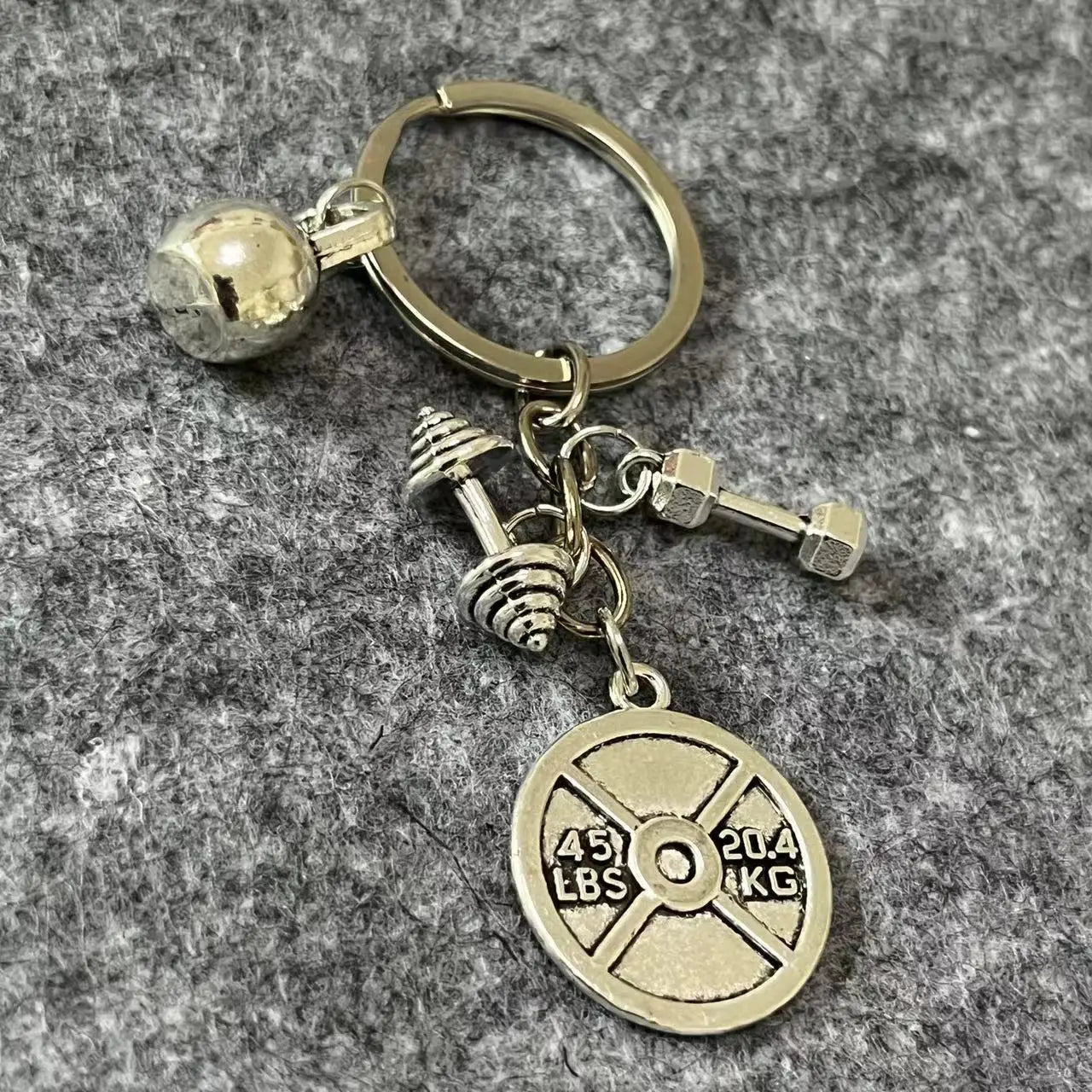Barbell, Dumbbell, Kettlebell, Sports, Fitness, Inspirational Creativity, Gym Gift, Fitness Keychain - Sun Studio