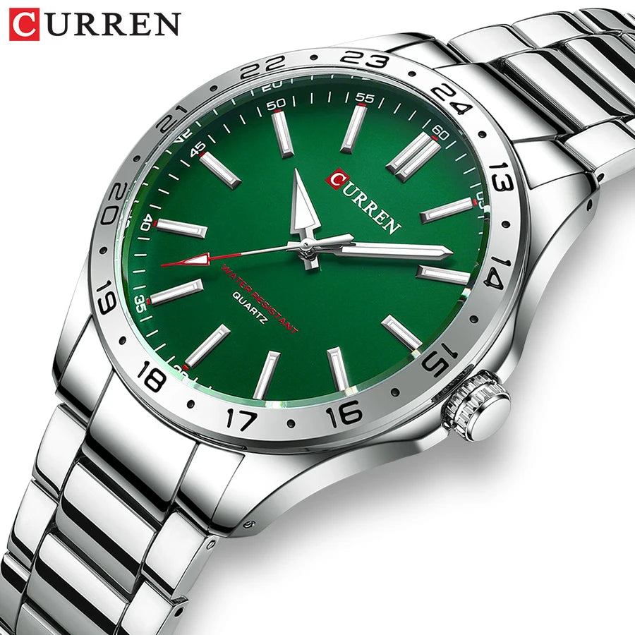 CURREN 8452 Men Fashion Ultra Thin Watches Simple Men Business Stainless Steel Quartz Watch Casual Watch Men's wristwatch - Sun Studio