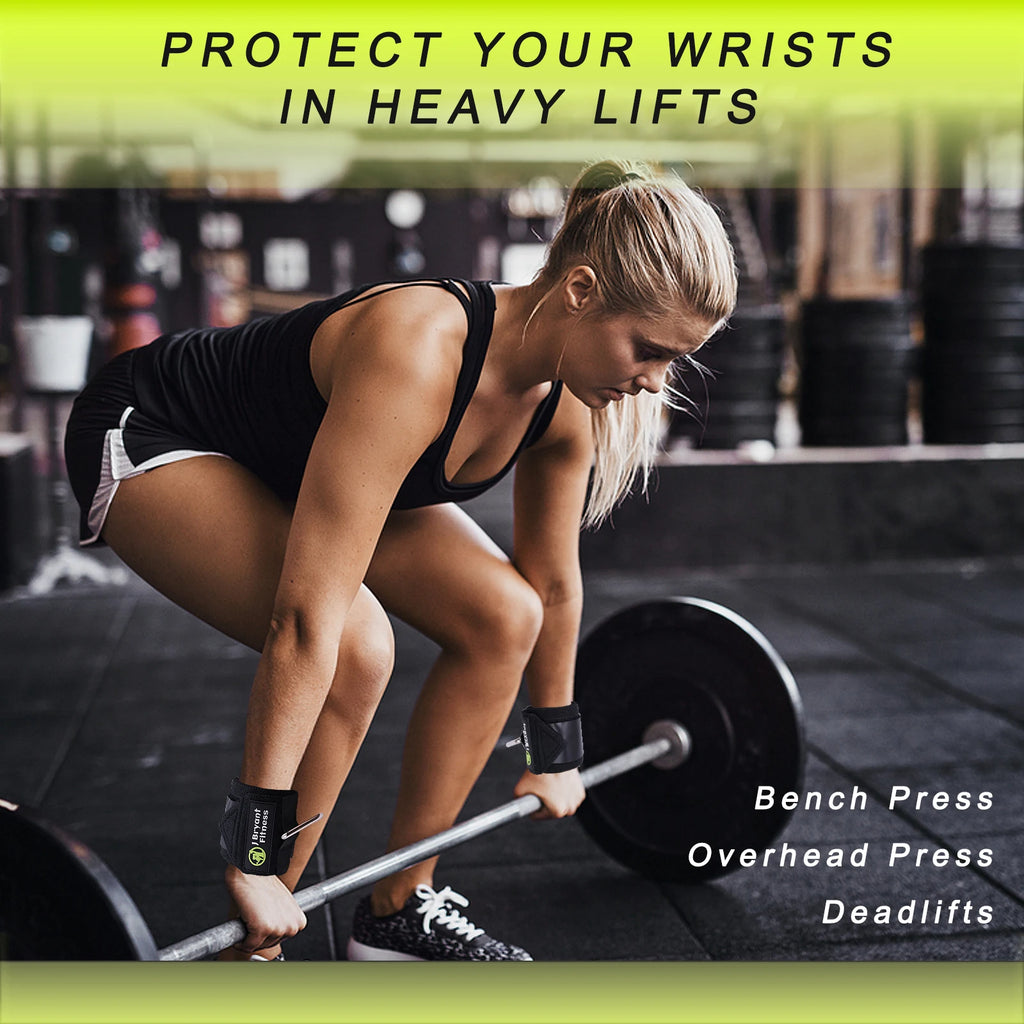 Wrist Wraps with Triangle Ring for Weightlifting, Gym Cable Attachment, Wrist Support Straps for Strength Training, Adjustable - Sun Studio