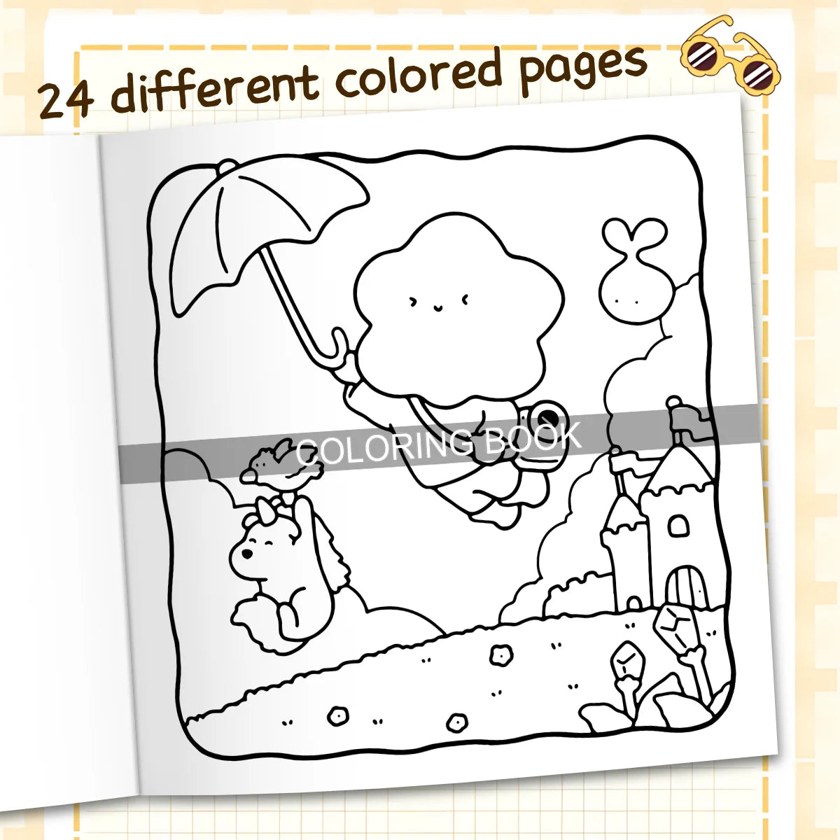 DREAM FRIEND CUTE & EASY Coloring Book For Adults Educational Relaxation Gift DIY Children's Painting Drawing Books - Sun Studio