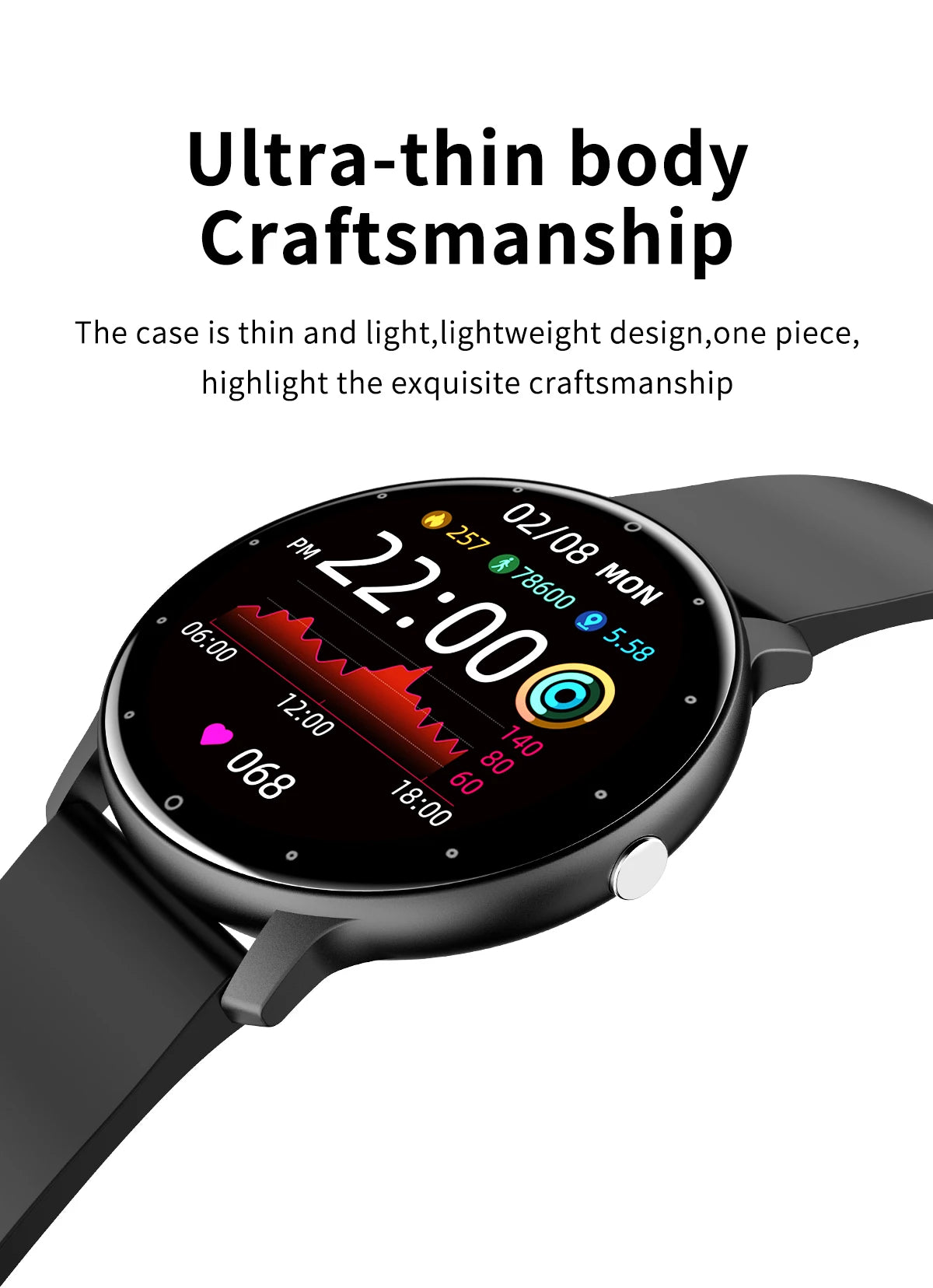 LIGE New Smart Watch Men Sports Fitness Watches Heart Rate Full Touch Screen Bluetooth Call 2026 New Ultra Light Smartwatch Men - Sun Studio