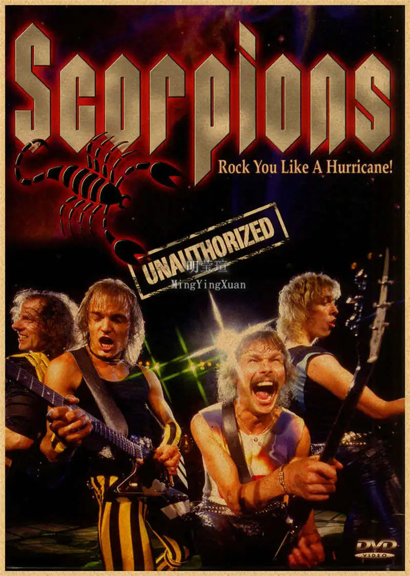 Scorpions Band Poster Wall Art  Posters Decoration Art Poster Personalized Gift Modern Family bedroom Painting