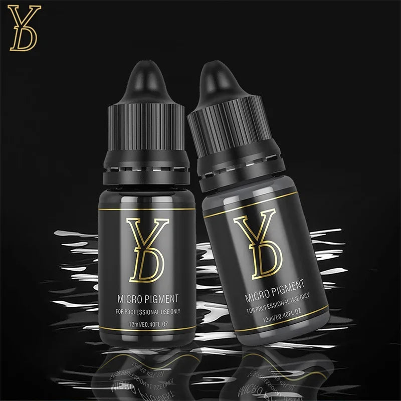 YD New 12ML Liquid Tattoo Pigment Ink Professional Permanent Makeup Eyeliner Shading Micropigmentation Cosmetic Black Blue Green - Sun Studio