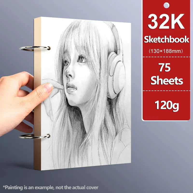 A4/A5/8K/16K/32K Sketchbook Detachable Think Paper Notebook for Painting DIY Creative Pratice Drawing Book Art School Supplies - Sun Studio