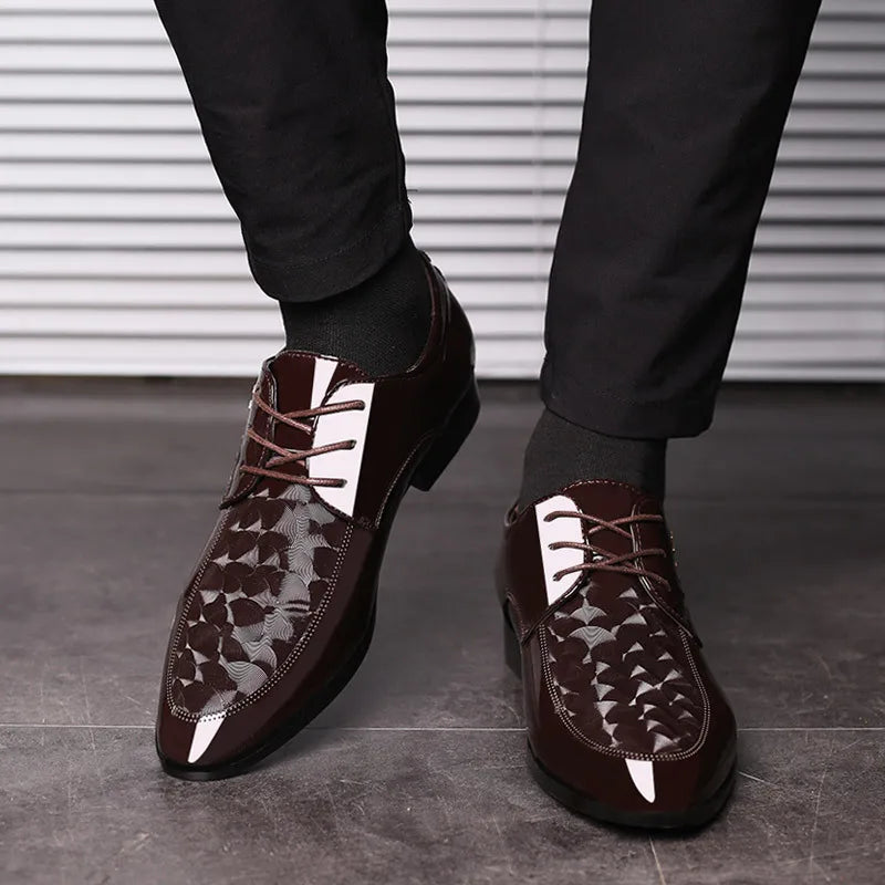 Oxfords Leather Men's Shoes Casual Dress Men Lace Up Breathable Formal Office for Man Big Size 38-48 Flats 2024 - Sun Studio