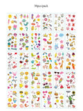 30 Sheets Cute Cartoon Temporary Tattoos for Hands Waterproof Tattoo Stickers Rainbow Fruit Moon Fake Finger Tattoo - Sun Studio