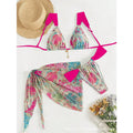 Women Sexy Bikinis Set Backless Sleeveless Lace-up Swimwear Summer Lady Beach Vacation Swimsuit Female 3 Pieces Bathing Suit - Sun Studio