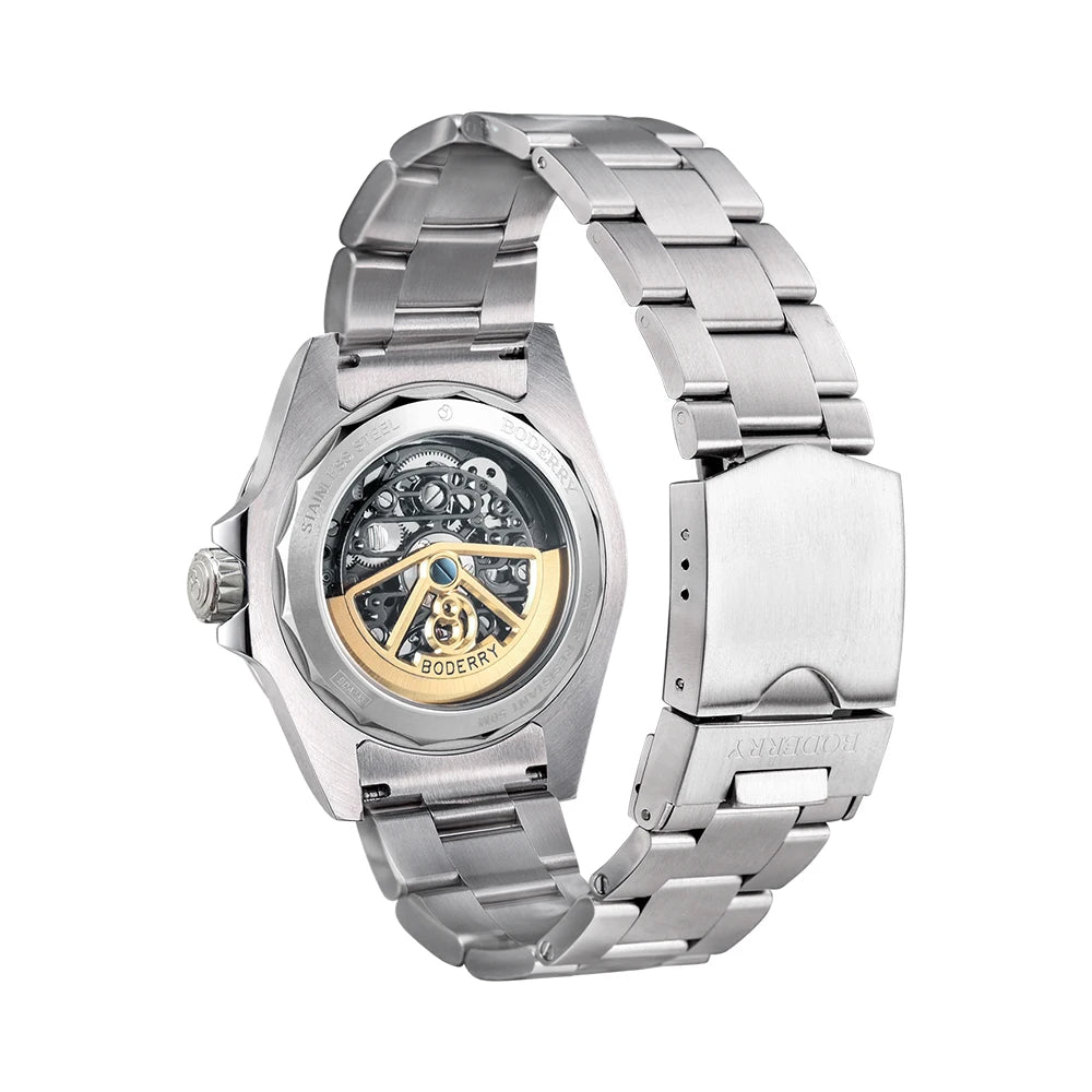 Boderry Windmill Men's Skeleton Stylish Watches Automatic Mechanical Fashion Sports Watch for Men Waterproof Wristwatches - Sun Studio