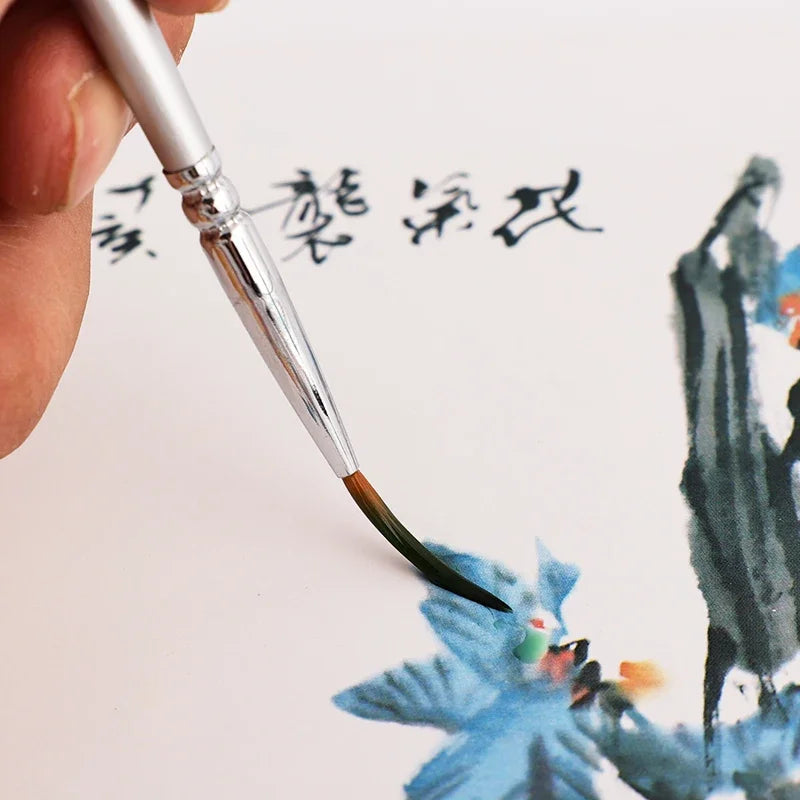 12models Imported Nylon Long Tail Line Brush Very Fine Cartoon Art Line Outline Detail Pen Digital Birch Watercolor Painting Pen - Sun Studio