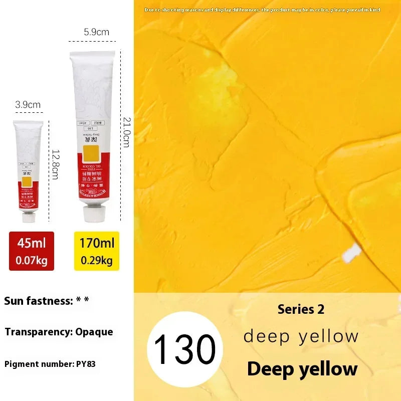 45ml Oil Paint Transparent Tube Fast Drying White Gold Silver Professional Color Painting Supplies For Artists Student Beginners - Sun Studio