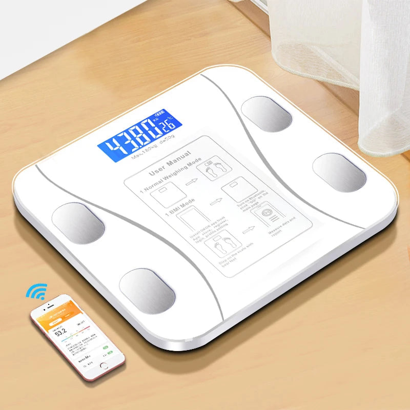 Body Fat Scale Smart Wireless Digital Bathroom Weight Scale Body Composition Analyzer With Smartphone App Bluetooth-compatible - Sun Studio