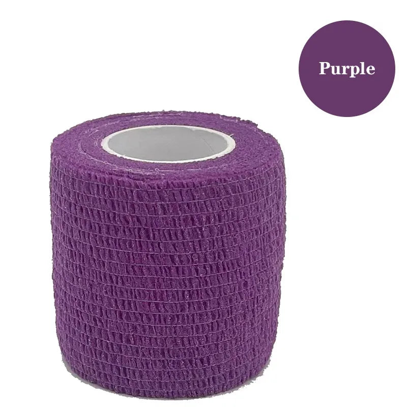 1/6pcs 5cmx4.8m Disposable Tattoo Bandage Sport Wrap Tape Self Adhesive Elastic Bandage Colors Tape Tattoo Accessories - Sun Studio