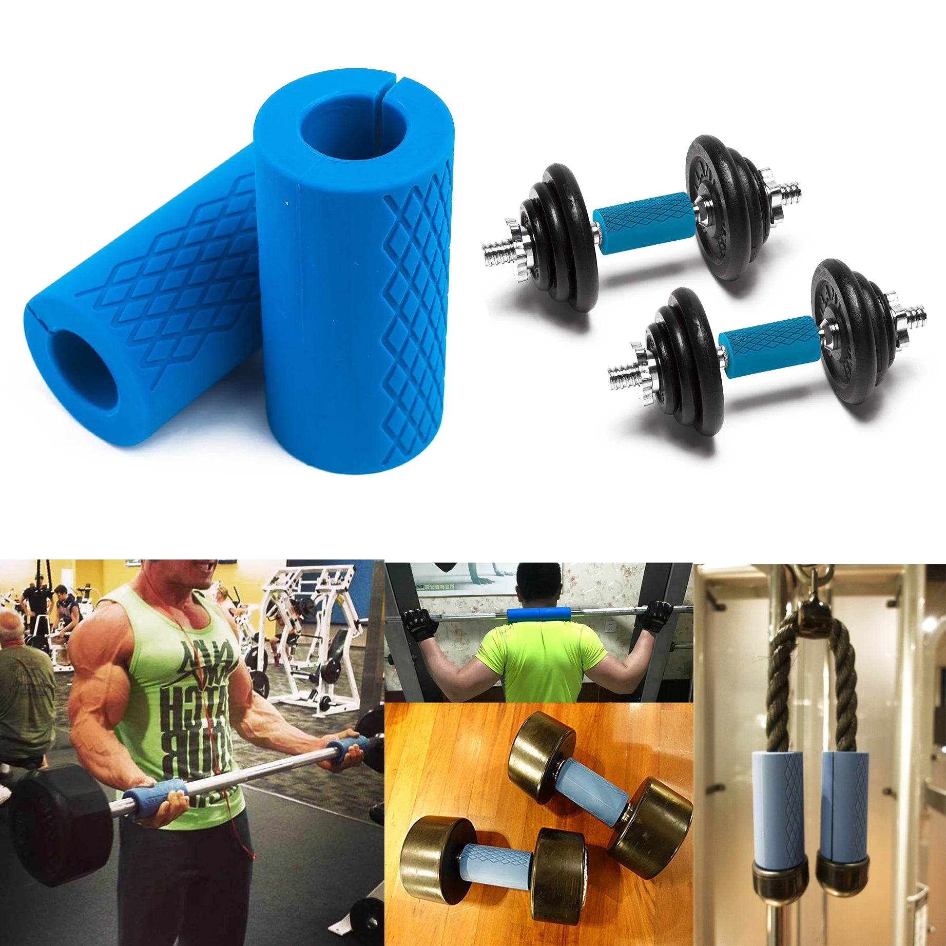 Gym Hand Fat Grips Weight Lifting Dumbbell Workout Equipment Fitness Gloves Weights Bodybuilding Musculation Weight Lifting Grip - Sun Studio