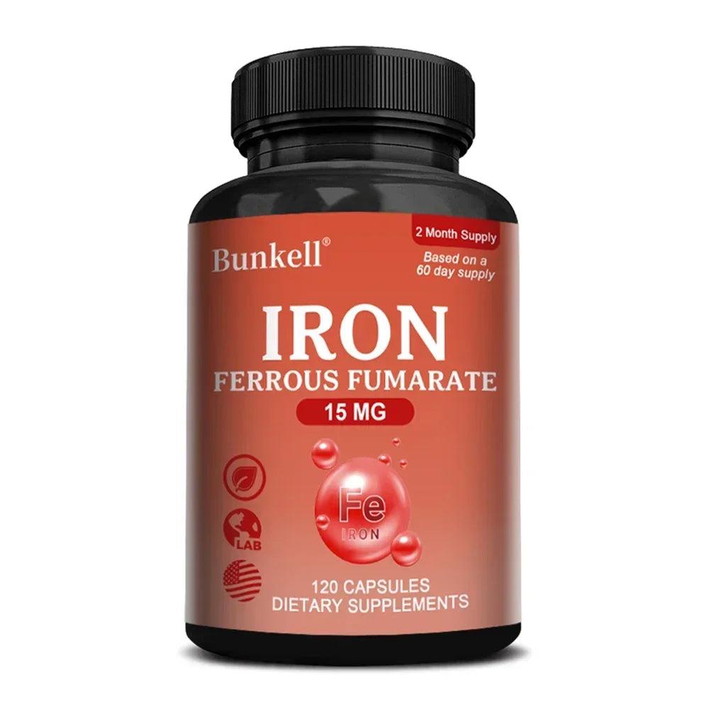 Iron Supplement - Boost Energy, Improve Concentration, Enhance Immune Function, Reduce Fatigue, Help Hemoglobin Balance, Non-GMO - Sun Studio
