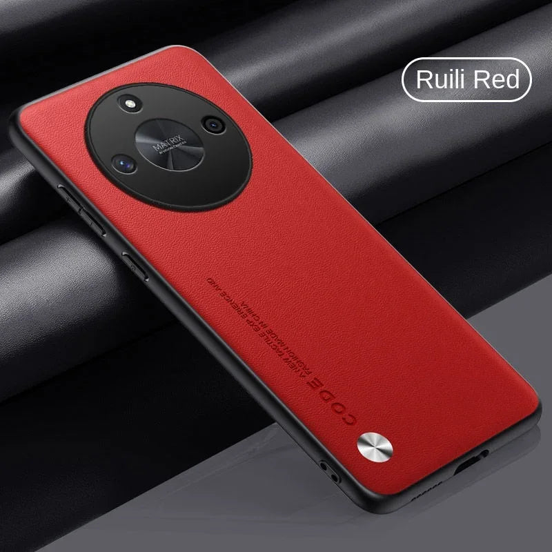 Leather Shockproof Case For Huawei Honor X9B X9A X8A X7A Magic 7 Lite Pro Soft Leather Grain Slim Texture Protect PC Cover Funda - Sun Studio