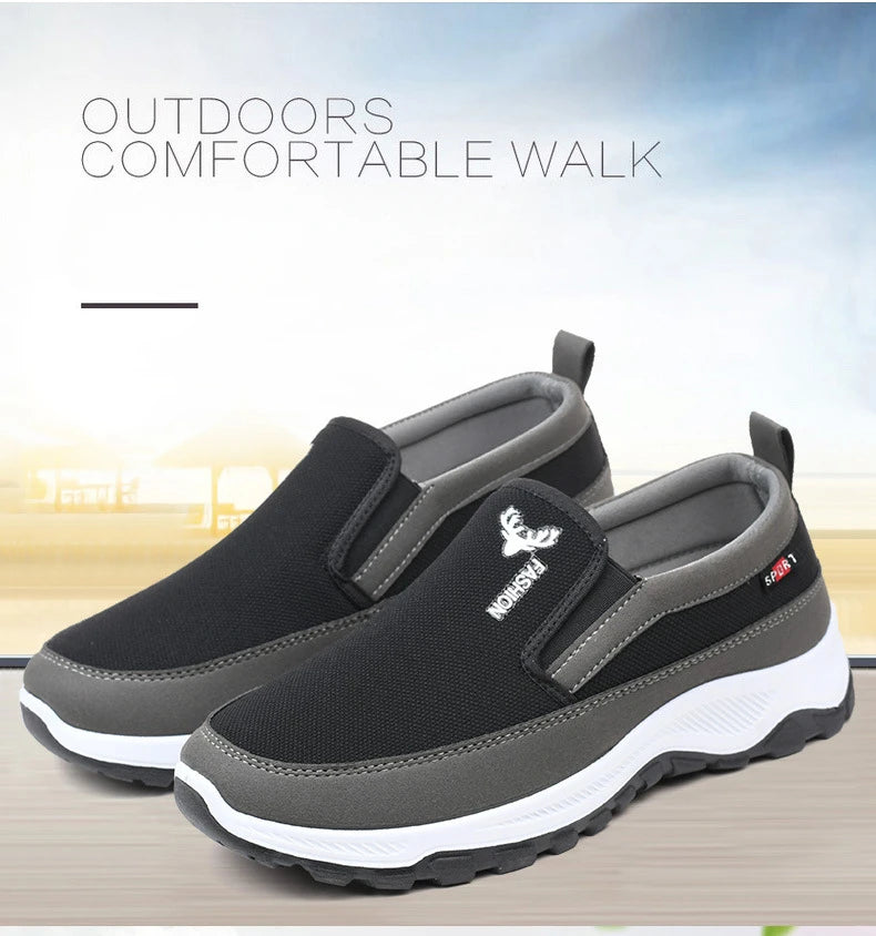 Men Running Hiking Sneakers Breathable Orthopedic Travel Plimsolls Slip On Comfortable for Outdoor Activity Hiking Walking - Sun Studio