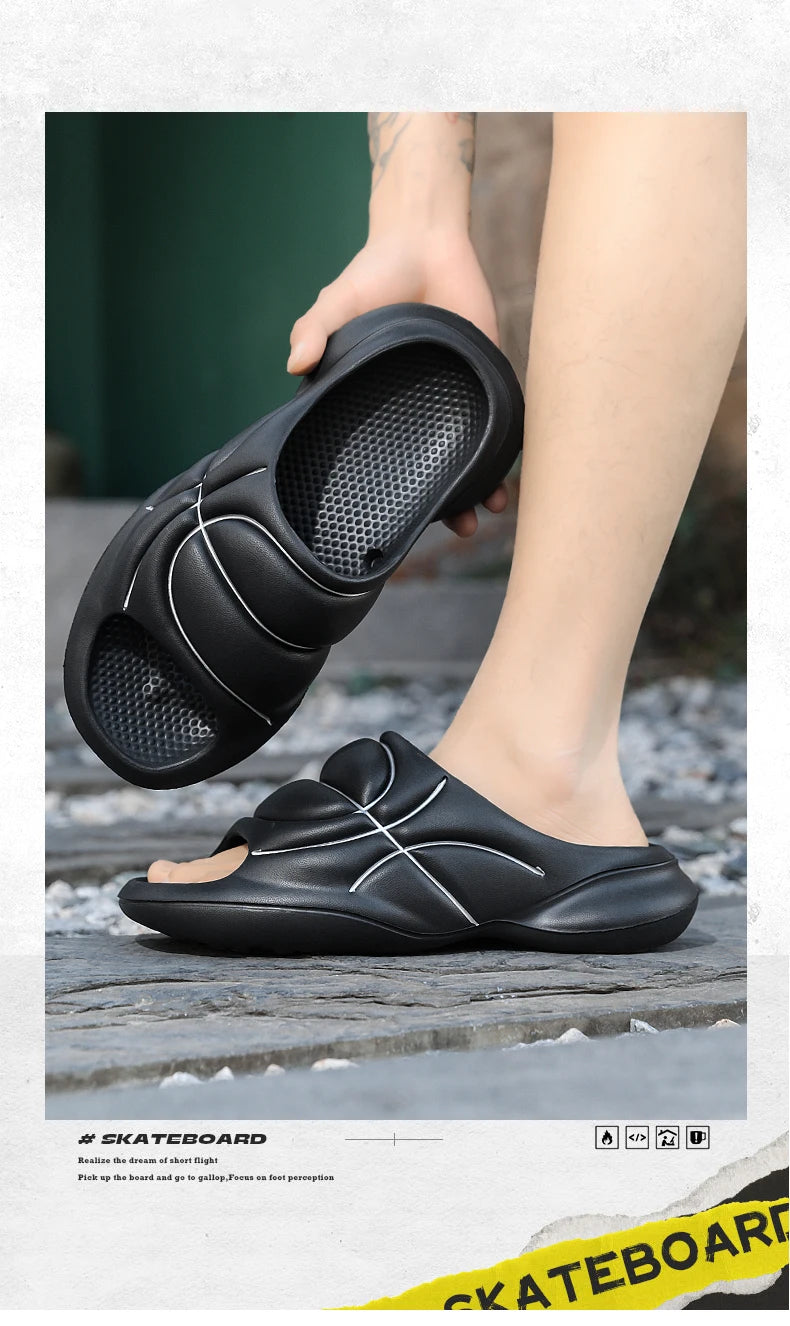 Slippers for men in summer trendy for outdoor sports dual purpose anti slip and odor resistant sandals basketball Slippers - Sun Studio