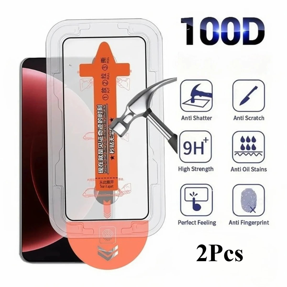 2Pcs One-click Dust free Tempered Glass For Realme GT 7 7T C75 C71 C73 C75X 14T 14 14X Easy Install Screen Protector Film - Sun Studio