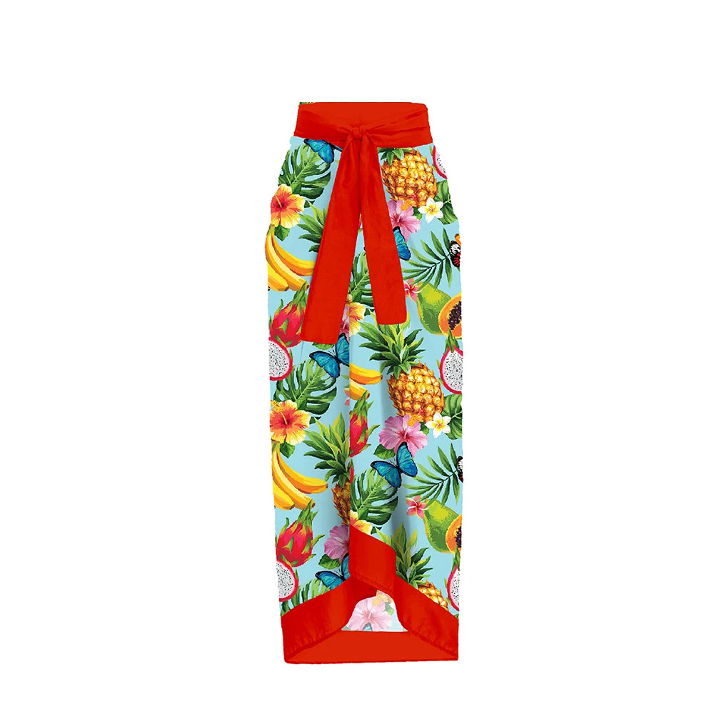 2025 New Print Cover Up Women Patchwork Monokini Swimsuit Women Padded Swimming Suit Summer Beachwear Saida de Praia Tunic - Sun Studio
