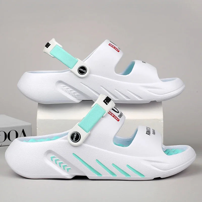 2025 Summer Men's Massage Slippers Outdoor Sandals Beach Comfortable Soft Slides Indoor Casual Shoes Men Sandals Big Size 47 48 - Sun Studio
