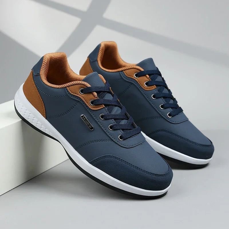 Leather Men Shoes Sneakers Trend Casual Shoe Comfortable Breathable Leisure Male Sneakers Non-slip Footwear Men Sports Shoes - Sun Studio
