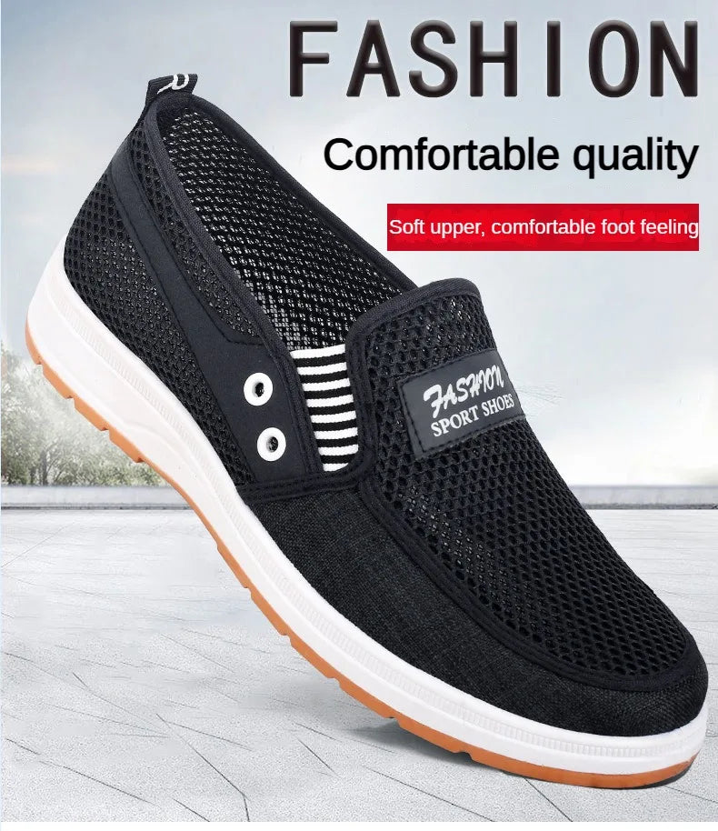 Men's  summer breathable mesh shoes, Oxford outsole, durable and non slip walking shoes, casual men's board shoes, work sandals - Sun Studio