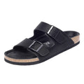 Summer Men Cork Slippers Slides Clogs Casual Slip On Sandals Double Buckle Women Microfiber Leather Unisex Big Size 47 48 49 - Sun Studio