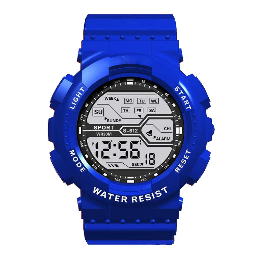 Sports Digital Electronic Watch 55mm Large Dial Sport Watch Outdoor Multifunction Watches Clock for Men Teen Student - Sun Studio