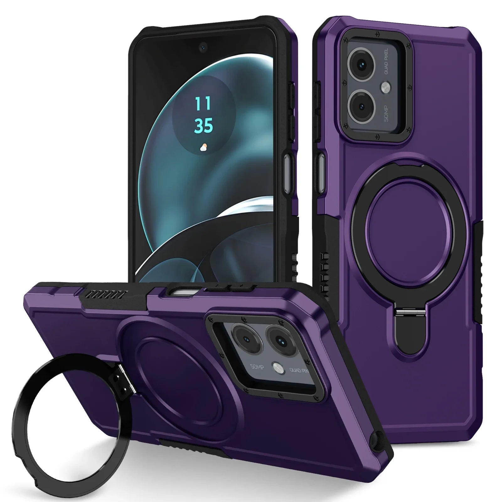Military Grade Armor Case For Motorola Moto E14 G04S G04 G24 G54 G14 G84 G22 E13 Cover Shockproof Stand Holder Coque Shell Funda - Sun Studio