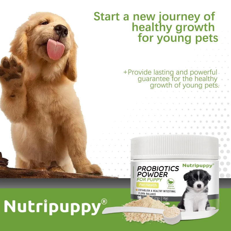 Dog Probiotic Powder Supplement - Supports Digestive Health&Relieves Diarrhea,Boosts Immune System for Puppy Adult Senior Dogs - Sun Studio