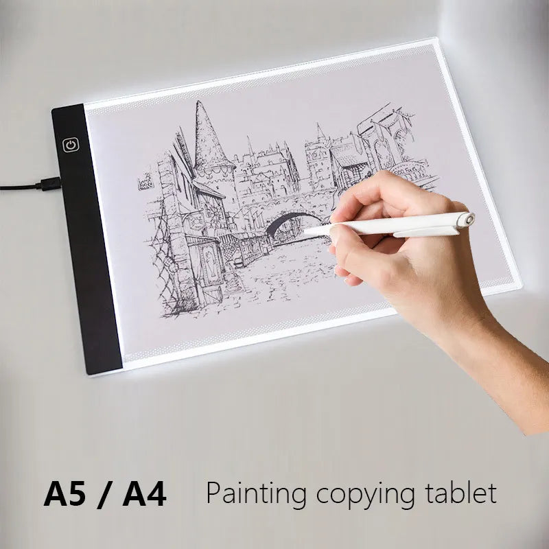 A4/A5 LED copying board, 3-level dimming copy table, drawing puzzle toy, gift, dimmable children's Painting board - Sun Studio